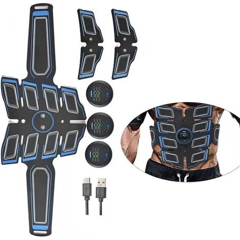 Entrenador abdominal multinivel portátil, estimulador muscular recargable, banda de fitness para fortalecer el tronco, banda de fitness para entrenamiento abdominal (1/5)