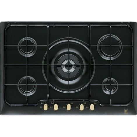 Electrolux PN750RUV, schwarzes eingebautes Gaskochfeld, 5 Brenner