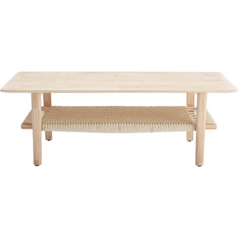 Wahson Beistelltische aus Holz, Couchtisch mit Ablagen, Beistelltisch für Wohnzimmer, Sofatisch mit Stauraum, Beige (1/5)