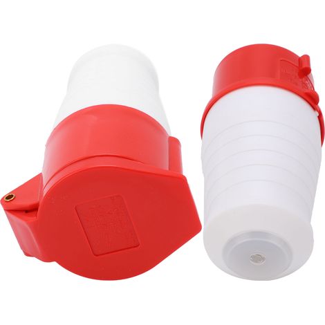 Connecteur industriel 16A 5 broches triphasé IP44 étanche 220-380V/240-415V 3P+N+E prise mâle/femelle (1/5)