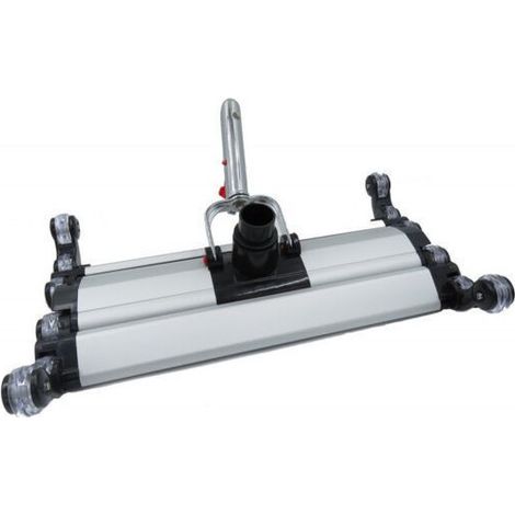 Aspirateur de piscine articulé 45 cm en aluminium – Extra lourd 2.7 kg – Compatible tuyaux 38/50 mm – Embout clip-EZ pour manches télescopiques – Jardiboutique (1/4)