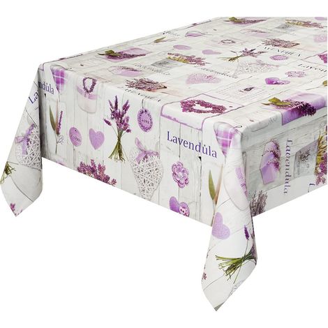 Tovaglia Antimacchia Al Metro H140 Cucina Moderna Tela Cerata Felpata Proteggi Copri Tavolo Shabby Chic Lavanda Legno Bianco