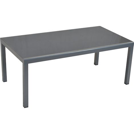 Tisch 190x100cm silber Halbrundprofil Aluminium