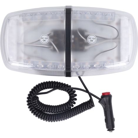 Lumière stroboscopique DC 12V LED, barre de lampe d'avertissement clignotante avec Base magnétique pour voiture Yacht