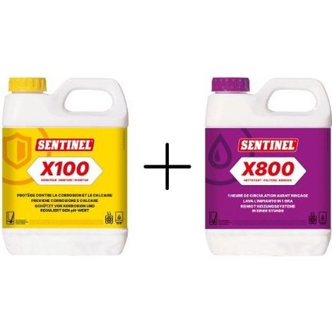 SENTINEL PERFORMANCE SOLUTION Kit Lavaggio Caldaie Sentinel Inibitore + Pulitore