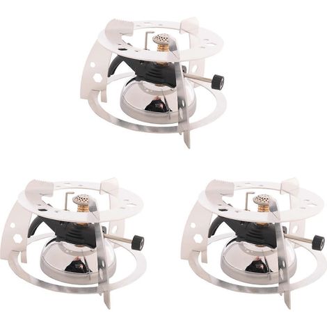 Set aus 3 Mini-Butangas-Tischbrennern mit Flammenkopf für Siphon-Kaffeemaschinen, italienische Kaffeemaschinen und Gasherde. (1/5)