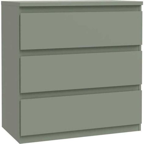 Comò su piedi con 3 cassetti EDMORE Forte EMOK211-U59 salvia aspetto opaco 77,2 x 42 x 79,8 cm (1/5)