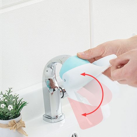 Rallonge universelle pour robinet enfant avec canal d'eau pour le lavage des mains, couleur grise universelle comme sur la photo. (1/5)