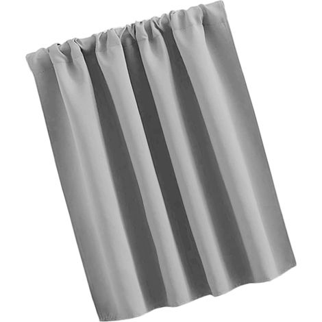 Rideau occultant court isolant thermique, passe‑tringle, tissu, pour petite fenêtre (1/5)