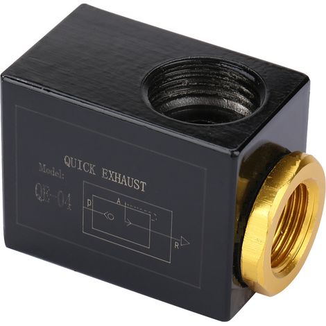 Pneumatisches Schnellablassventil mit 3/8"/1/2"-Einlassanschluss aus Aluminiumlegierung (QE-04 G1/2") (1/5)