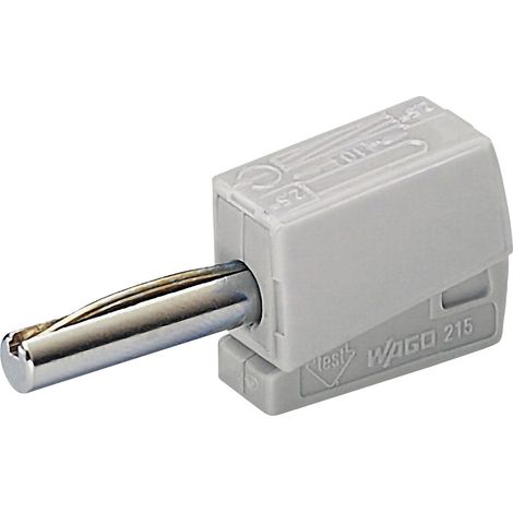 WAGO  Bananenstecker Stecker, gerade Stift-Ø: 4 mm Grau 1 St.