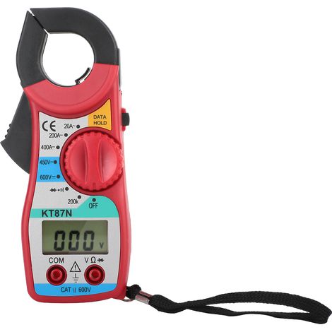 Pince ampèremétrique numérique KT87N 600 V/450 V CC/CA, 20-400 A, multimètre numérique avec écran LCD (1/5)