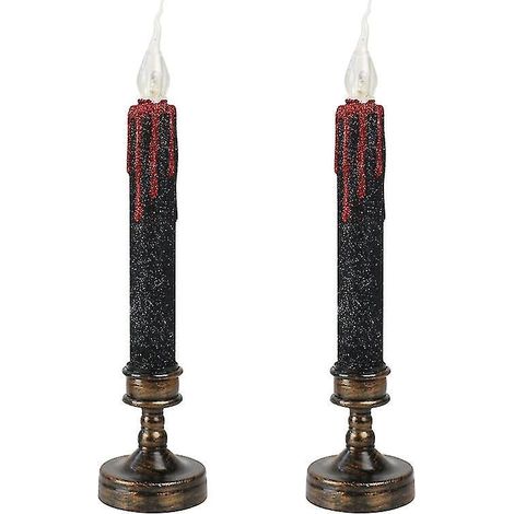 Lot de 2 lampes bougies pour décorations d'Halloween