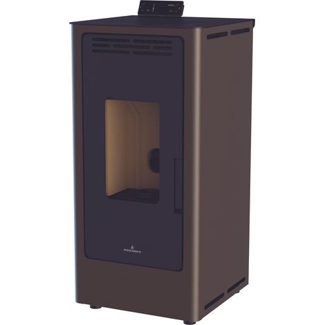 BRONPI - Estufa de Pellet Color Moka Modelo KIRA-MO de 8 kW (1/4)