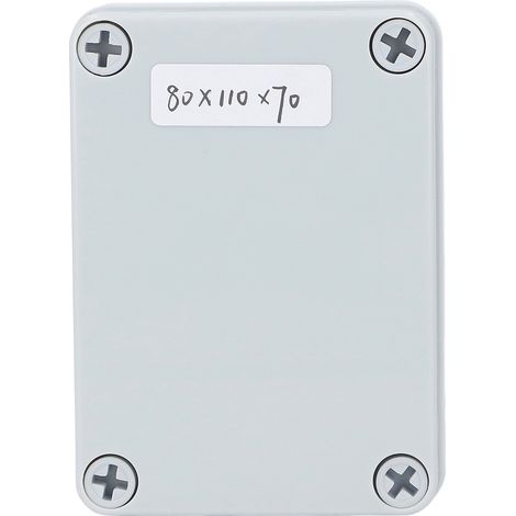 Boîtier de jonction IP67 étanche en ABS gris, plaque de fixation pour installations électriques et projets DIY. (1/5)