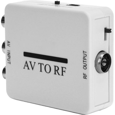 Convertisseur vidéo, mini adaptateur audio, amplificateur TV, RCA AV CVSB vers RF 67,25 MHz 61,25 MHz (1/5)