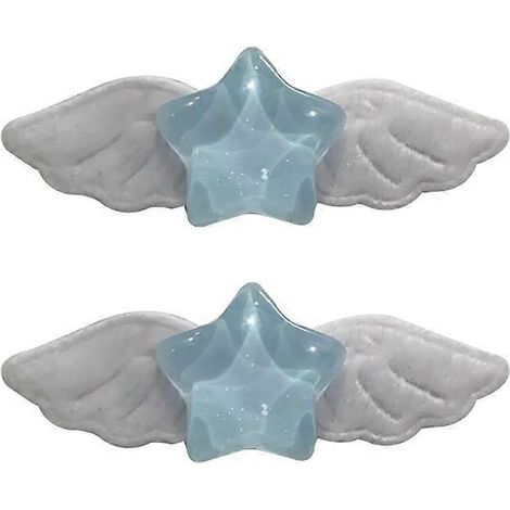 Lot de 2 pinces à cheveux en forme d'ailes d'étoile, accessoire de coiffure, cadeau idéal pour les fêtes (1/5)