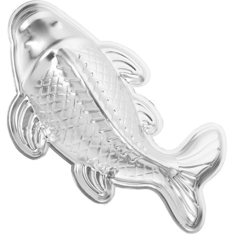 Moule à gâteau en forme de poisson, moule à gâteau de riz, moule à gelée multifonctionnel-23x12.2cm-Silver (1/3)