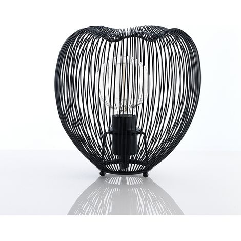 Lámpara de mesa de acero negro mate diseño moderno Lynton (1/5)