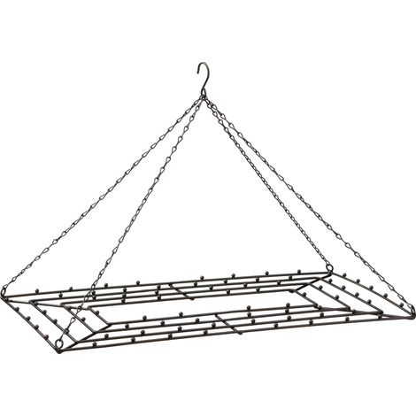 Support à suspendre - carré 52x37 cm - noir - avec chaîne