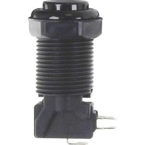 Joy-it Botón Arcade Negro con Microinterruptor de Respuesta Rápida
