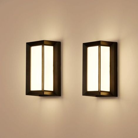 Stück Außen Wandleuchte, 18W IP65 Wandleuchte Aussen, 2025LM LED Wandleuchte Aussen, Außenleuchte Wand für Balkon, Terrasse, Korridor, Garten, Flur, warmes Licht 3000k