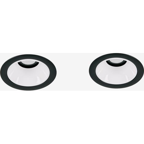 Pack de 2 downlights LED empotrables con marcos redondos Ø7 cm en aluminio Luisiana SKLUM (1/5)