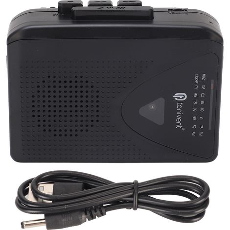 Lecteur cassette portable stéréo FM AM radio avec prise 3,5 mm et haut-parleur, lecteur MP3 cassette pour usage quotidien