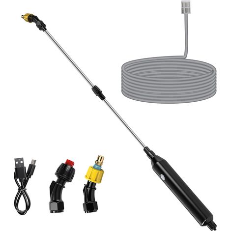 Telescopic Spray Lance and Nozzle, 5m Long Flexible Electric Spray Gun Handle for Watering Flowers and Spreading Plant Protection Products (2000mAh) (1/5)