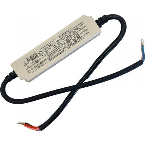 MW MEAN WELL LPF-25D-24 Alimentatore Led Driver CC CV 24V 1,05A 25W IP67 Input 220V e 110V Dimmerabile 3 In 1