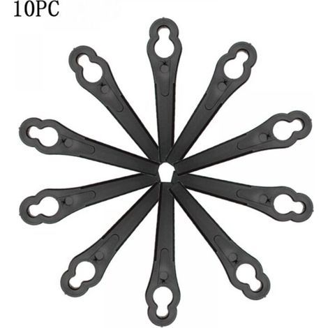 Lames de Rechange pour Coupe-Bordure, 10 Pcs Lames Coupe Bordure, Lame Tondeuse à Gazon Univers, Remplacement des Lames de d'Herbe (1/4)