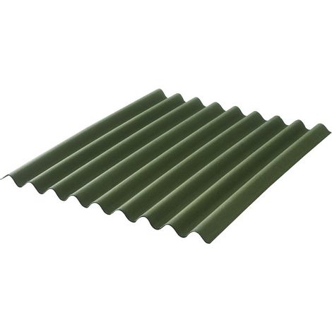 Mccover – Plaque bitumée ondulée 2m – Largeur 86cm – Épaisseur 2,02mm – Résistante aux intempéries – Pour carport et hangar industriel