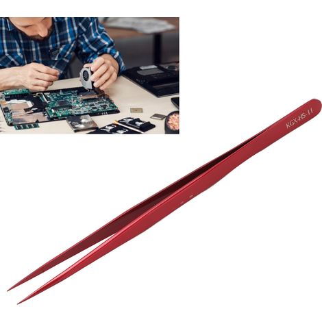Werkzeuge für die Elektronikreparatur, elektronische Werkzeuge für Elektriker, Pinzette, rot (1/5)