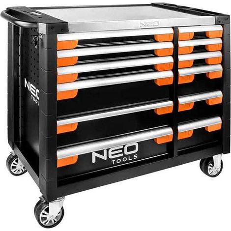 Servante d'atelier PRO 12 tiroirs – Dimensions 110,5 x 46,5 x 97,8 cm – Charge max 600 kg – Tiroirs avec glissières à billes – Neo Tools (1/5)