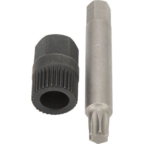Kit de clé pour poulie d'alternateur, douille cannelée 33 dents, foret, extracteur, outil de remplacement pour alternateurs Bosch (1/5)