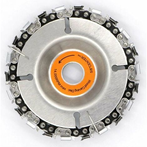 Grinder Cutting Disc - 22 Tooth Grinder Disc, Fine Cut Chain With 5/8 Inch (16 Mm) Center Hole, Fit For 4 Inch (100 Mm) Or 4-1 Angle Grinder (1/4)