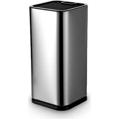 Blocco portacoltelli in acciaio inox – contenitore magnetico per coltelli da cucina senza foratura, salvaspazio e sicuro per qualsiasi lama - Crezuo