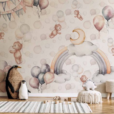 Papier peint artgeist autocollant ours nuages 392x280 cm (1/5)