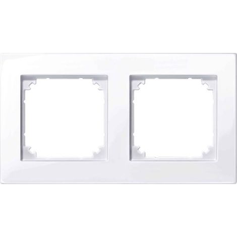 MERTEN 515225 M-PLAN CACHE POUR 2 PRISES BLANC BRILLANT