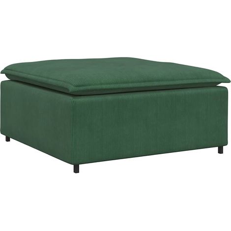 vidaXL Modulo Poggiapiedi Divano Modulare Verde Scuro 100x100x48 cm (1/5)