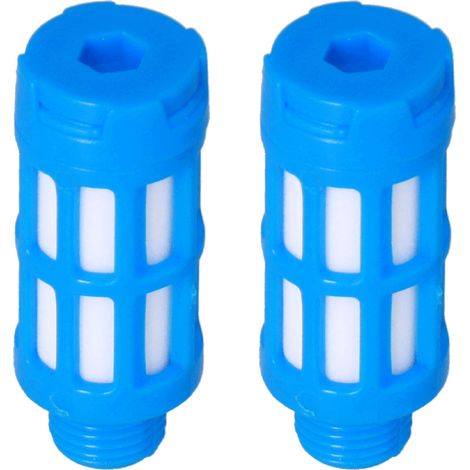 Silencieux pneumatique en plastique pour conduite d'air, contrôle du débit, silencieux d'échappement, raccord de compresseur, bleu, 50 pièces PSU-02 (1/5)