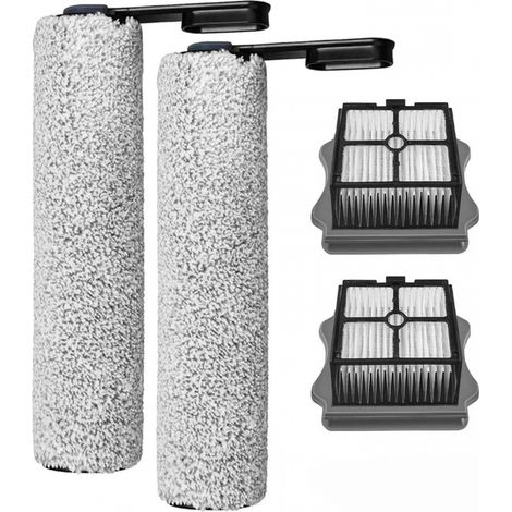 rouleaux de brosse rechange + filtres pour aspirateurs eau et poussière Tineco Floor One / 2 S5 S6 (1/5)