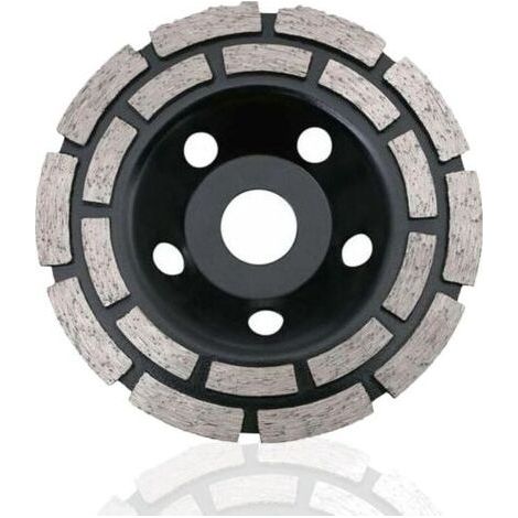 Disque diamant meule béton 230 x 22,2 mm double rangée, disque ponçage pierre granit maçonnerie (1/3)