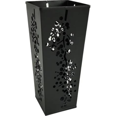 Portaombrelli in Metallo Quadrato Rasin Nero 49 cm (1/2)