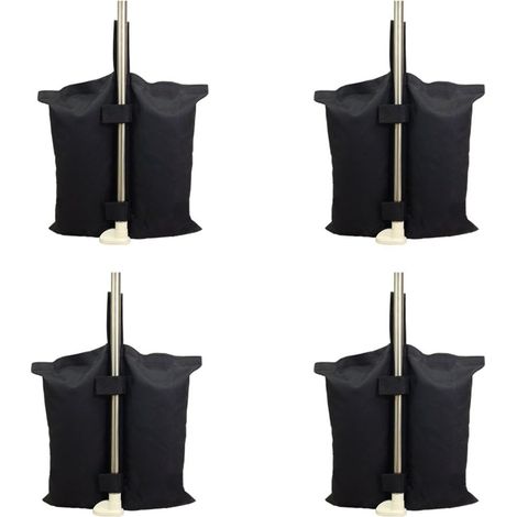 Qualité industrielle Heavy Duty double couture Poids, Sac, jambes, poids pour Pop Up Auvent Tente Pieds lestés Sac Sac de sable 4 Pcs-pack , Noir. 4 PCS (4pcs, black) (1/5)