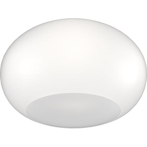 Plafoniera vetro soffiato bianco latte top light casper 1218 pl55 bi e27 led