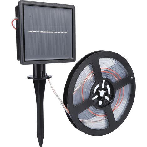 5 m lange, wasserdichte Solar-Lichterkette mit 100 LEDs für den Außenbereich – ideal zur Dekoration von Garten und Rasen. (1/5)