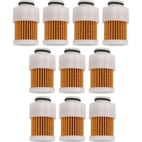 10 PièCes SéRies éLéMents de Filtre à Carburant pour Moteur Hors-Bord 40Hp 60Hp 75Hp 90Hp 115Hp Filtre à Gaz de Moteur 68V-24563-00 (1/2)