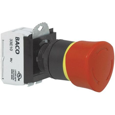 BACO L22ER01D Arrêt d'urgence collerette plastique, noir 600 V 10 A IP69K 1 pc(s) (1/4)