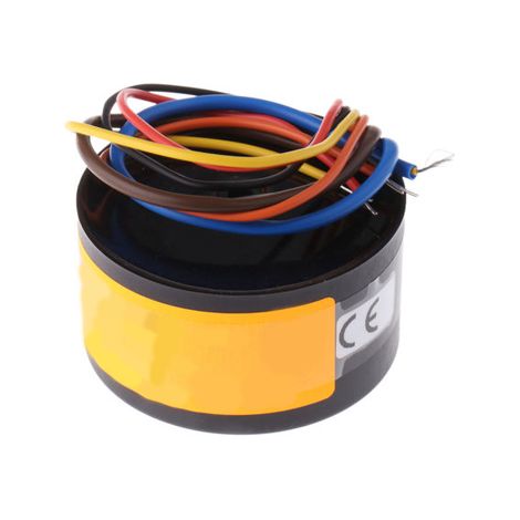 Transformateur torique RS PRO 2 sorties, 230V c.a. 2 x 6V c.a., 50VA ( Prix pour 1 )
